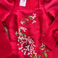 Family Red Hac Embroidery Ao Dai Set (No Headband)