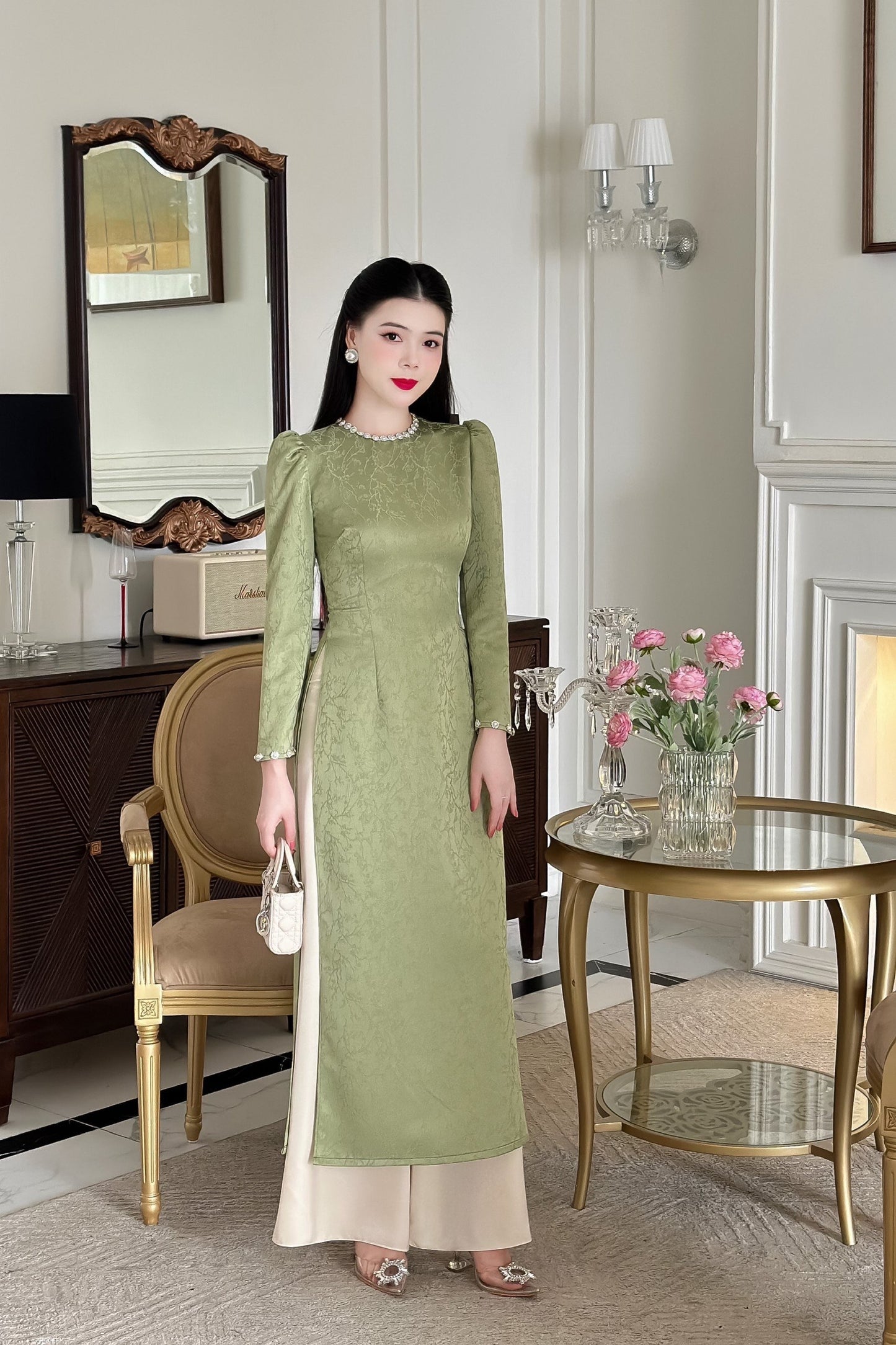 Pearl Silk Ao Dai Set (3 Colors)