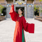 Ao Tu Dien Red - Four-Panel Robe