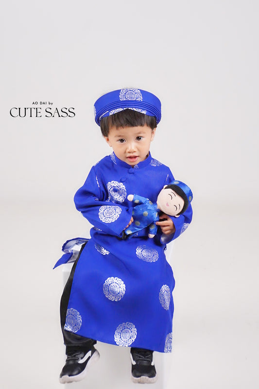 Minh Boy Ao Dai Set with Headband x Joeydolls (No Doll Included)