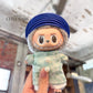 Cyan Vietnamese Ao Dai Set for Labubu – Includes Pants & Blue Khan Dong (Doll Not Included)