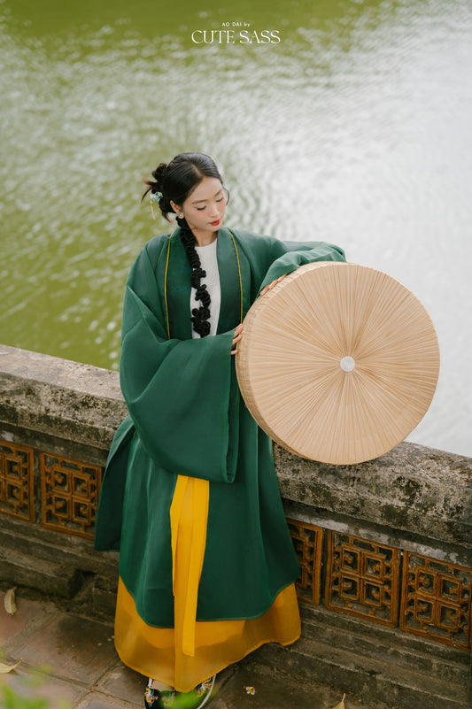 Ao Doi Kham Green - Parallel-Flapped Jacket