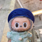 Cyan Vietnamese Ao Dai Set for Labubu – Includes Pants & Blue Khan Dong (Doll Not Included)