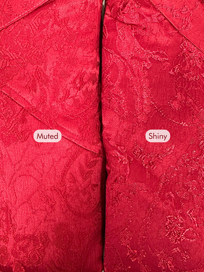 Men Red Paisley Gam Ao Dai Top 22C 23 25 B