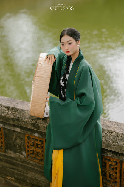 Ao Doi Kham Green - Parallel-Flapped Jacket