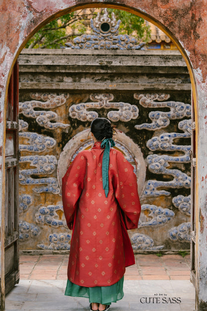 Ao Doi Kham Red - Parallel-Flapped Jacket