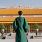 Ao Vien Linh Green - Round-Collared Robe