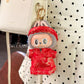 Red Gam Vietnamese Ao Dai Set for Labubu – Includes Pants & Headband (Doll Not Included)