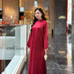 Linh Vy - Red Vows Long Sleeve Bows Ao Dai Set