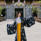 Ao Doi Kham Navy Blue - Parallel-Flapped Jacket