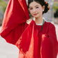 Ao Tu Dien Red - Four-Panel Robe