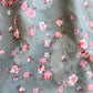 Green Mini Flowers Chiffon Ao Dai Set with Headband 18B