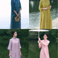 Shifted Chiffon Embroidery Ao Dai Top Only, NO PANTS (6 Colors)
