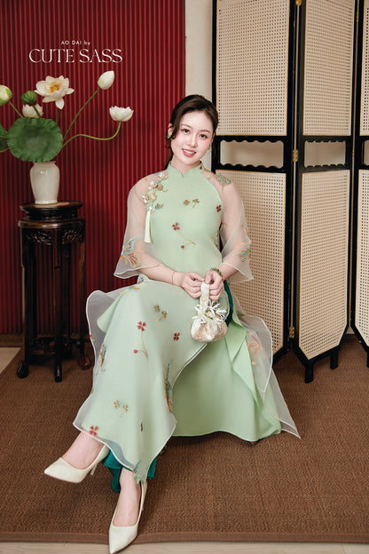 Gia Nghi - Family Green Butterfly Matching Ao Dai Set 53BC/54B