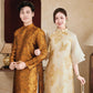 Gia Nghi - Family Gold Phoenix Matching Ao Dai Set