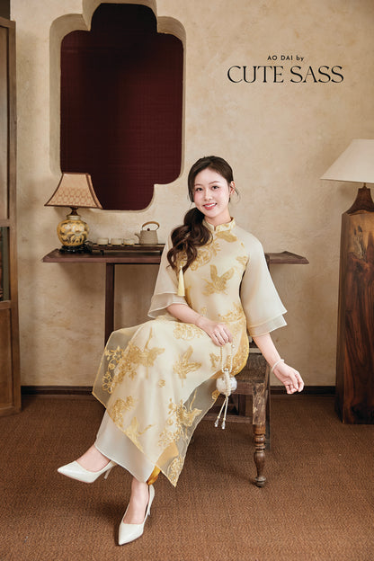 Gia Nghi - Family Gold Phoenix Matching Ao Dai Set 51-53D