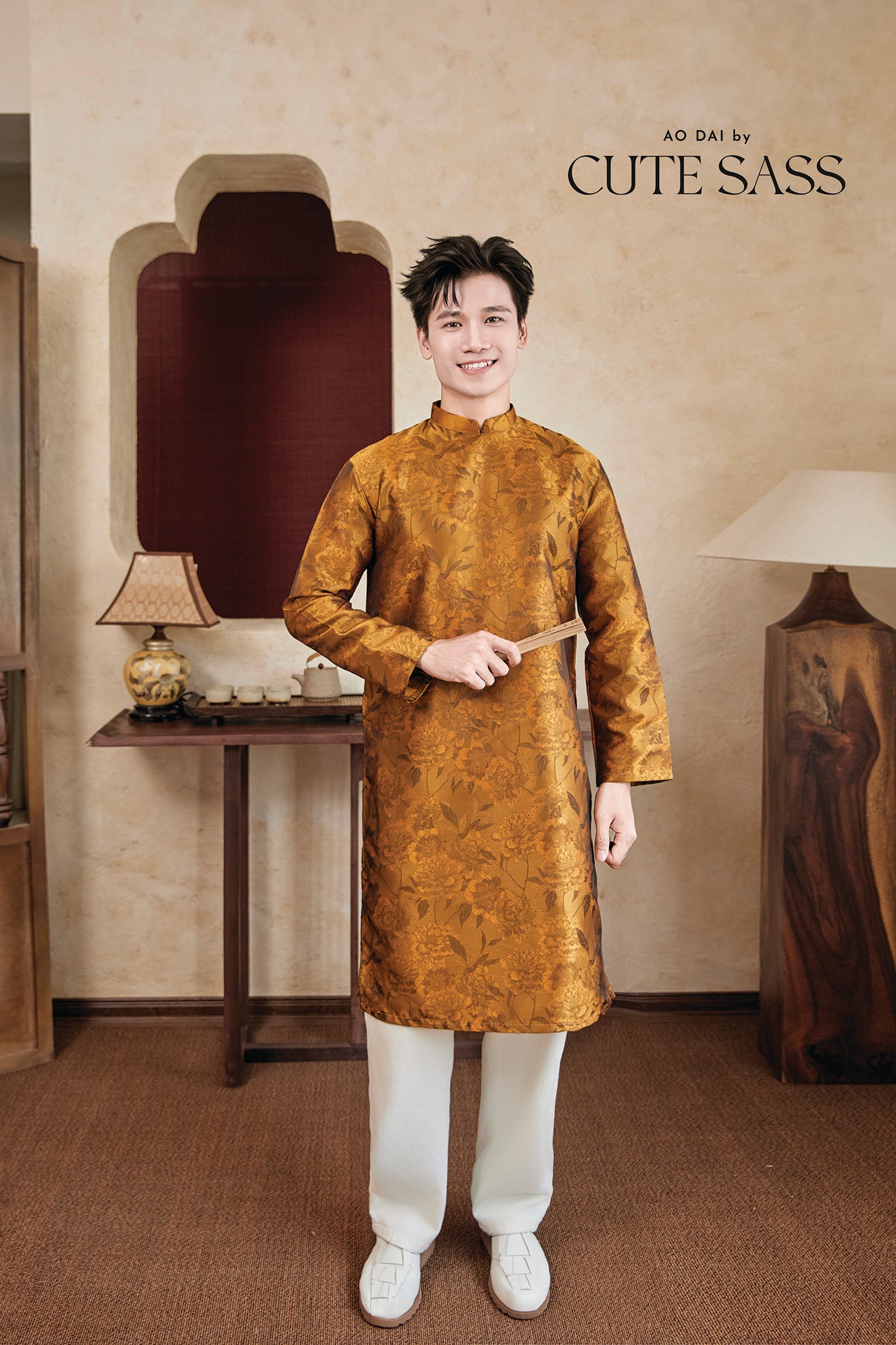 Gia Nghi - Family Gold Phoenix Matching Ao Dai Set