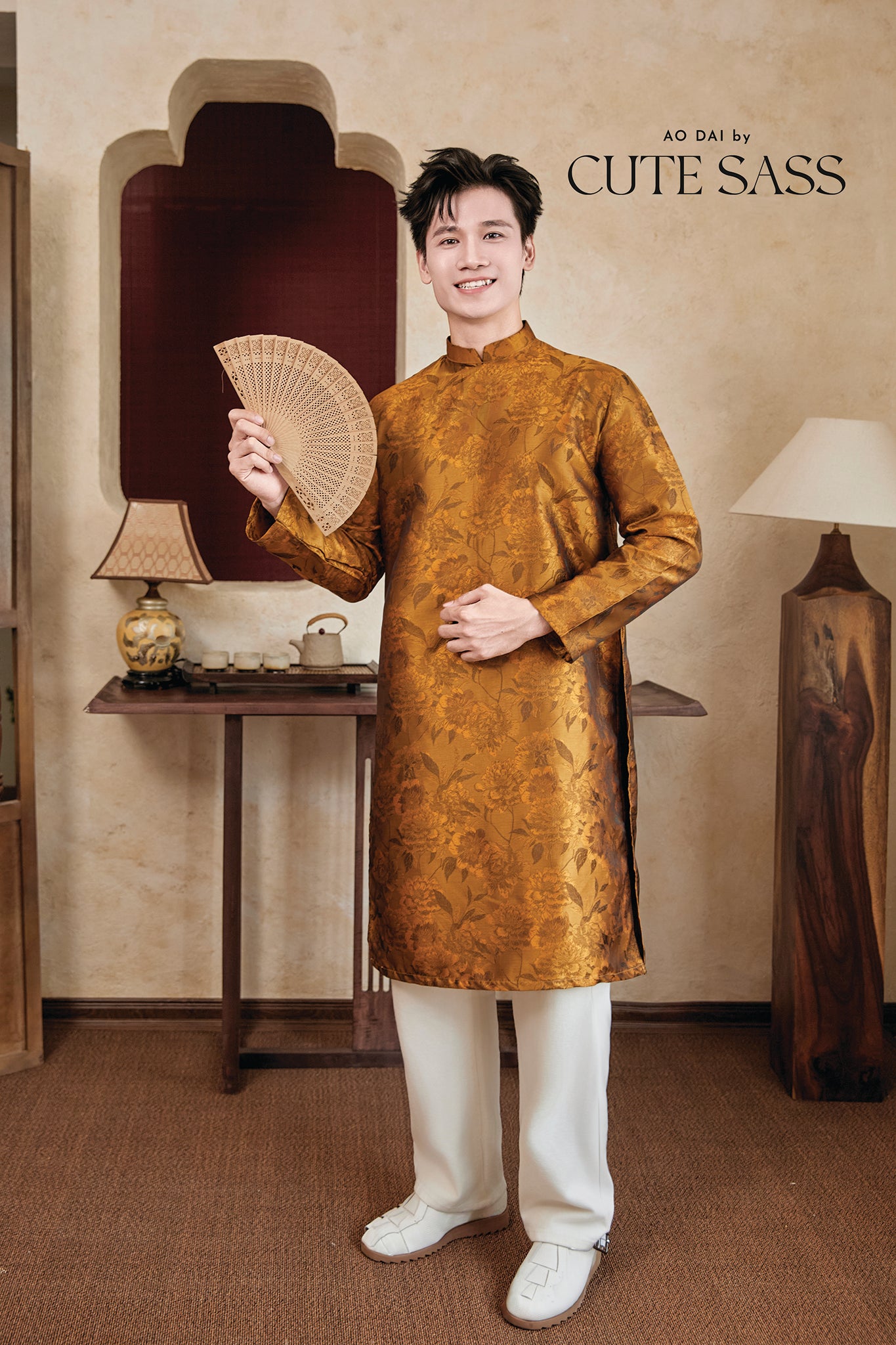 Gia Nghi - Family Gold Phoenix Matching Ao Dai Set