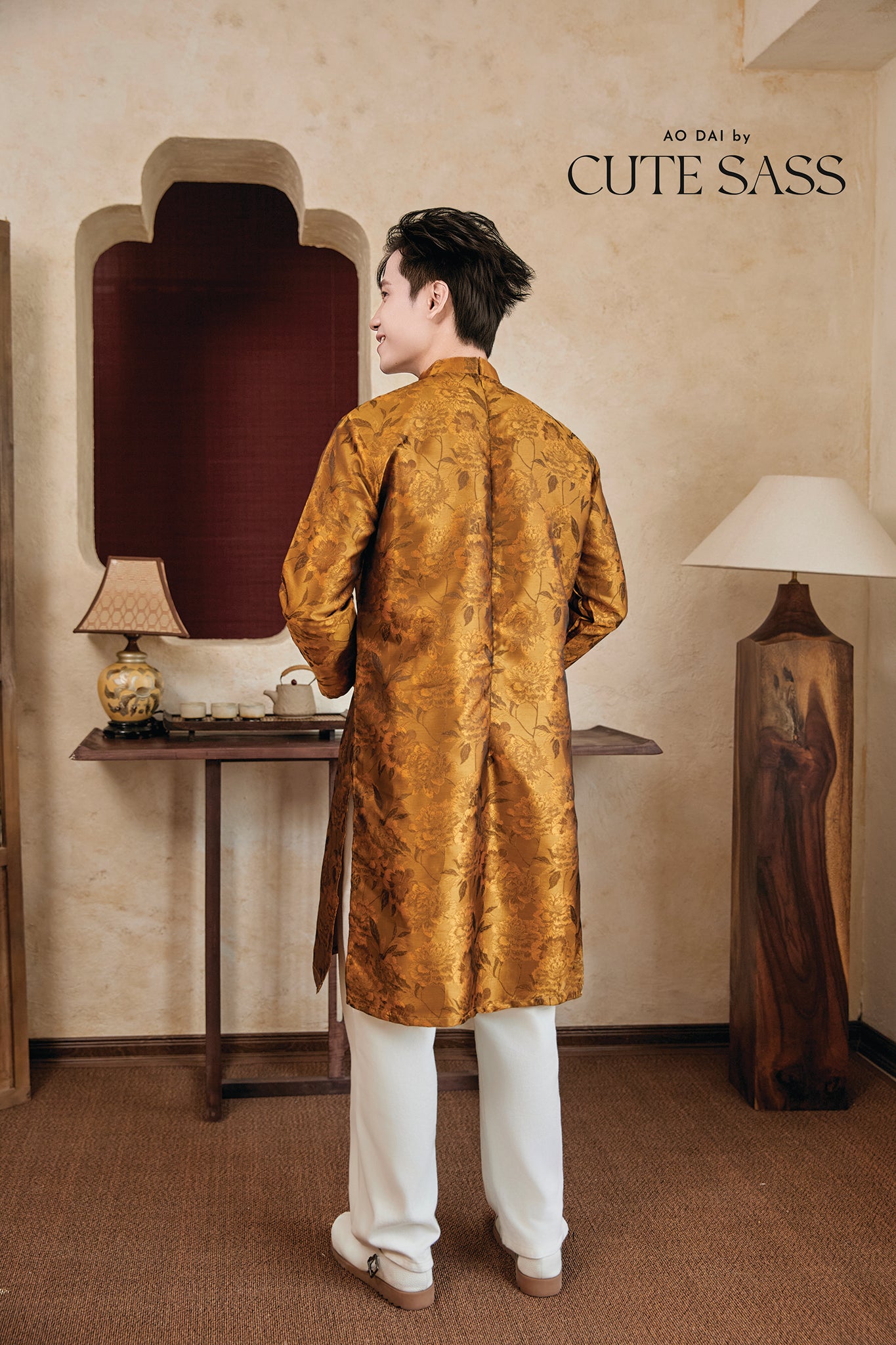 Gia Nghi - Family Gold Phoenix Matching Ao Dai Set
