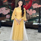 Nhu Mai - Yellow Sparkle Ao Dai Set with Skirt 59E