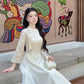 Nhu Mai - Cream Sparkle Ao Dai Set with Skirt 60E