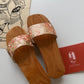 Wooden Silk Heel Slippers | Ao Dai Accessory