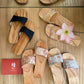 Wooden Silk Heel Slippers | Ao Dai Accessory