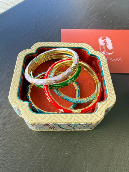 Slim Cherry Blossom Bracelet Bangles | Ao Dai Accessories