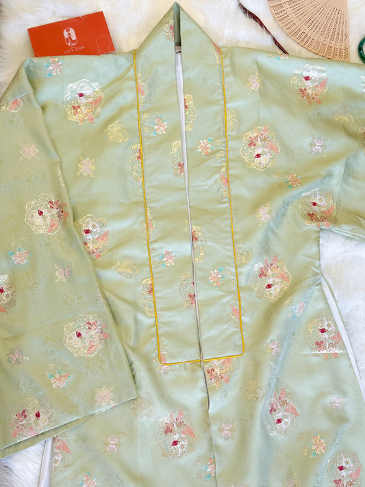 Ao Doi Kham Pastel Green - Parallel-Flapped Jacket