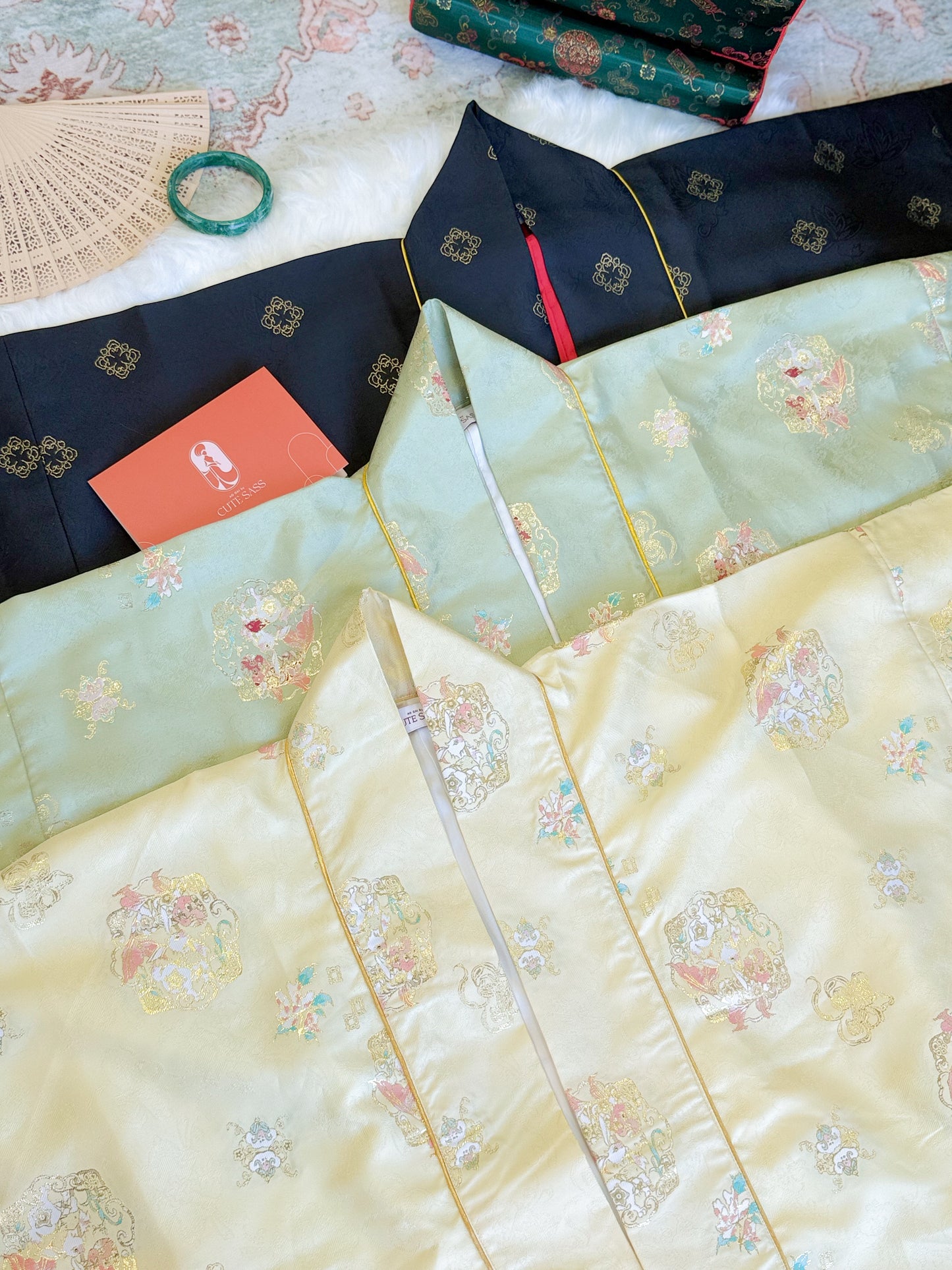 Ao Doi Kham Pastel Green - Parallel-Flapped Jacket