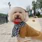 Pet Light Brown Ba Ba Ao Dai with Checkered Scarf 45B