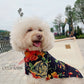Pet Black Vietnamese Floral Retro Pattern Ao Dai 46A