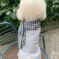 Pet Gray Ba Ba Ao Dai with Checkered Scarf 44B