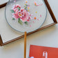 Embroidered Round Hand Fan With Tassel