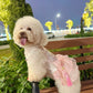 Pet Pink and Gold Bow Yem-Inspired Halter Ao Dai