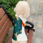 Pet Green/White Gam Yellow/Red Tassel Ao Dai