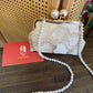 Silk Purse Clutch With Pearl Clasp