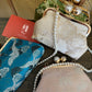 Silk Purse Clutch With Pearl Clasp