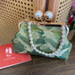 Silk Purse Clutch With Pearl Clasp