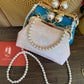 Silk Purse Clutch With Pearl Clasp
