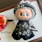Black/Gold Eclipse Yem-Inspired Vietnamese Ao Dai Set for Labubu – Includes Pants & Headband (Doll Not Included)