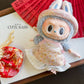Pink/Gold Shiny Yem-Inspired Vietnamese Ao Dai Set for Labubu – Includes Pants & Headband (Doll Not Included)