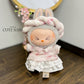 Pink Spring Enchant Vietnamese Ao Dai Set for Labubu – Includes Pants & Headband (Doll Not Included)