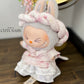 Pink Spring Enchant Vietnamese Ao Dai Set for Labubu – Includes Pants & Headband (Doll Not Included)