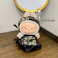 Black/Gold Eclipse Yem-Inspired Vietnamese Ao Dai Set for Labubu – Includes Pants & Headband (Doll Not Included)