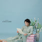 Vân - Shimmery Teal Button High Collar Bà Ba Top Only, No Pants
