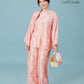 Vân - Peach Bow Knot Round Collar Bà Ba Top Only, No Pants