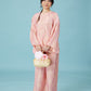 Vân - Peach Bow Knot Round Collar Bà Ba Top Only, No Pants