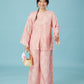 Vân - Peach Bow Knot Round Collar Bà Ba Top Only, No Pants
