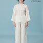 Vân - Cream Bow Knot Round Collar Bà Ba Top Only, No Pants